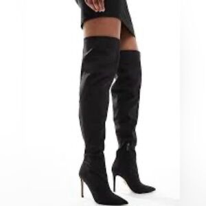Brand New Steve Madden Black Heeled Boots